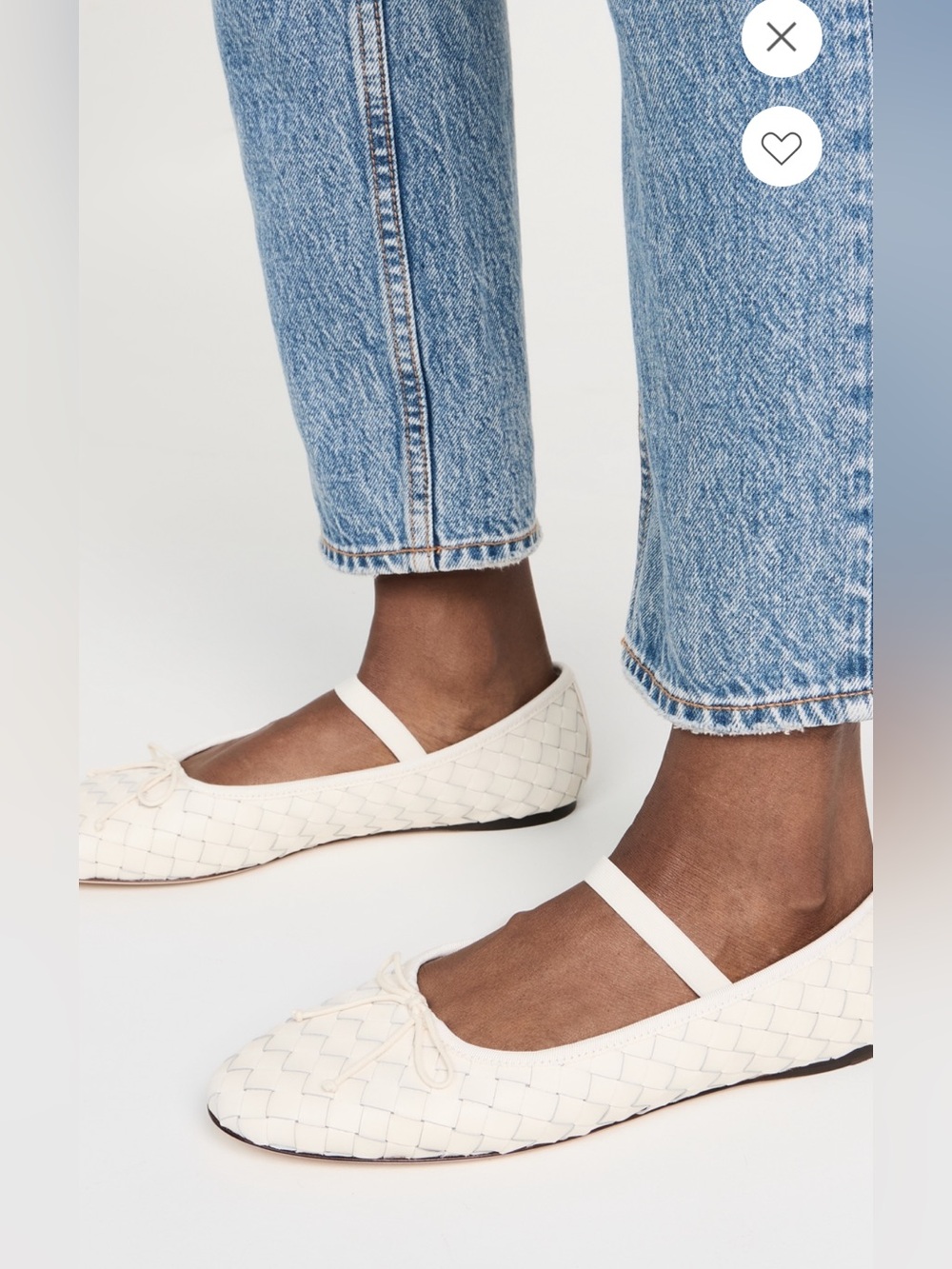Loeffler Randall Leonie Soft Ballet Flats in Cream